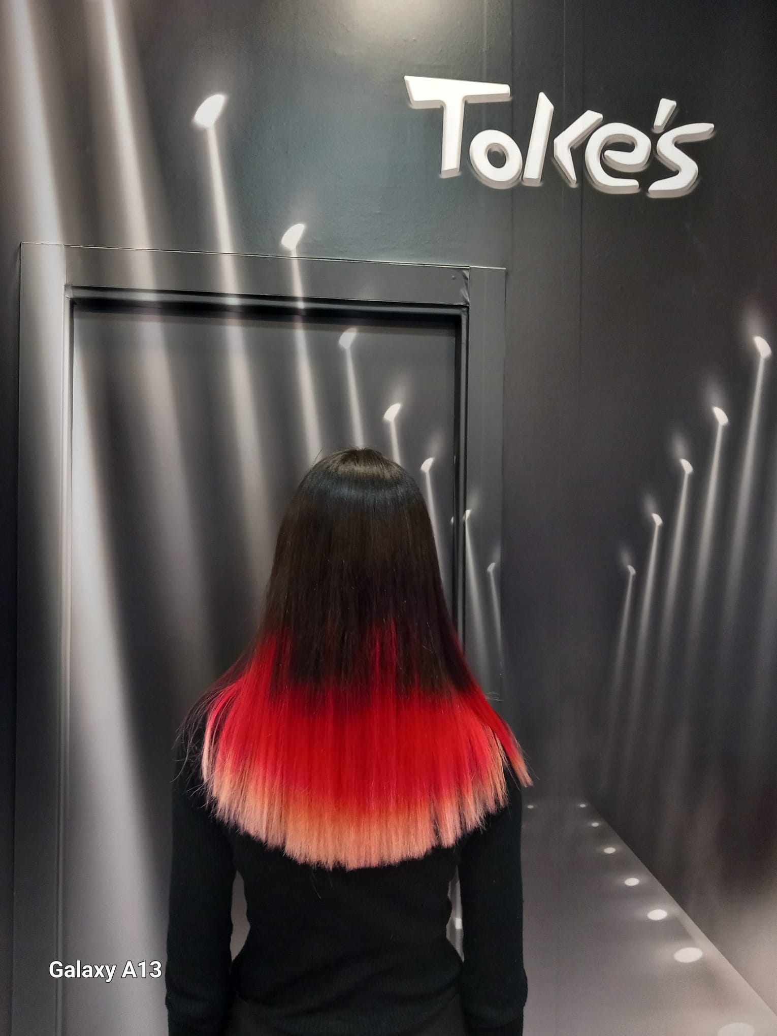 Degradado rojo coral en las puntas