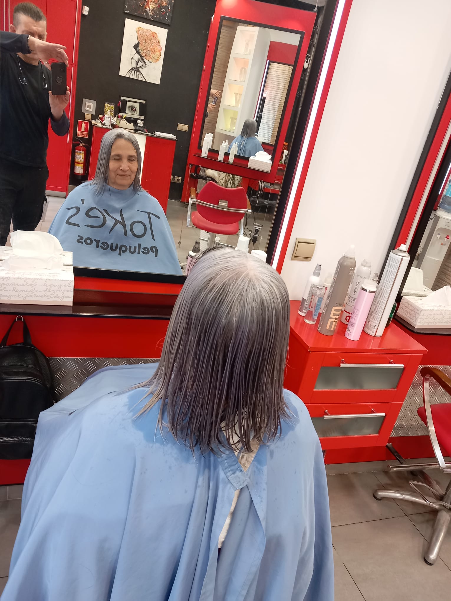 Proceso de color en el salón